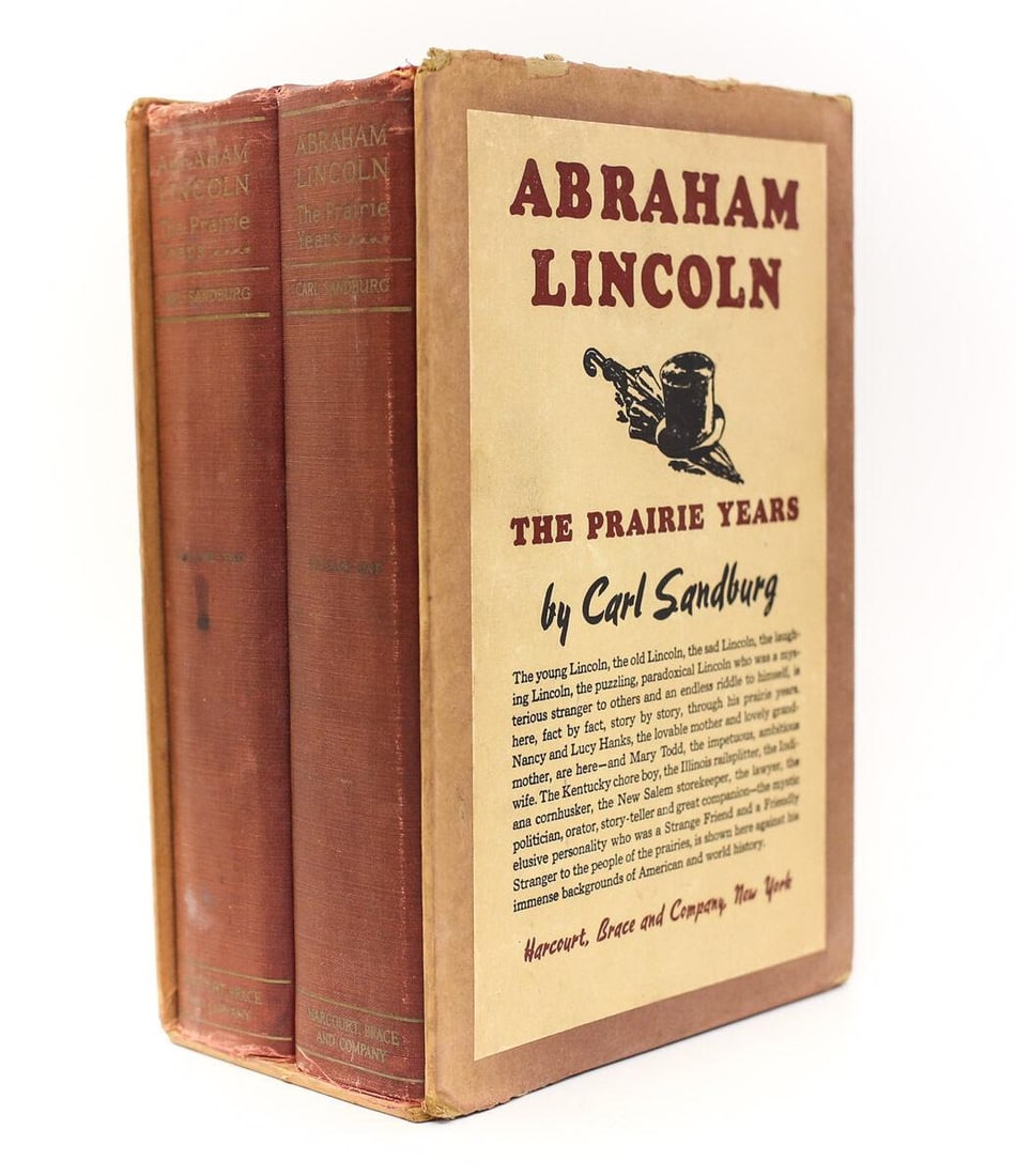 Carl Sandburg Abraham Lincoln The Prairie Years Vol 1& 2. (1 of 8)