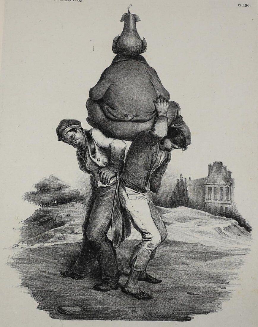 Charles Joseph Travies Swiss 1804 – 1859 Lithograph La Caricature No. 180 (1 of 3)