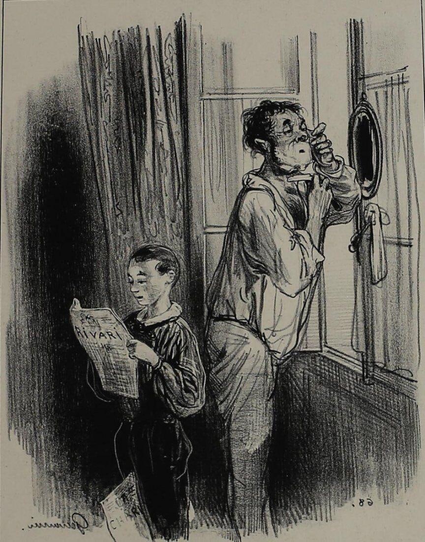 Paul Gavarni French 1804 - 1866 Lithograph From Mr. Loyal No 1 (1 of 3)