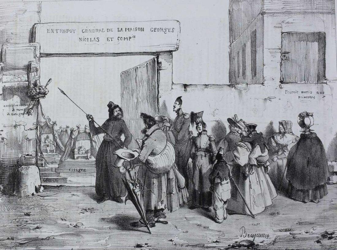 Benjamin Roubaud (French 1811-1847) Lithograph Petit Troue S'il Vous Plain (1 of 3)