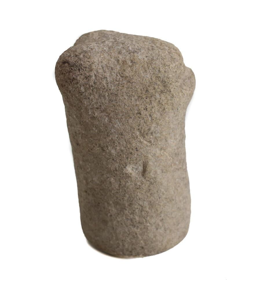 Pre Columbian Stone Pestle carved with animal head possibly a jaguar or dog (1 of 4)