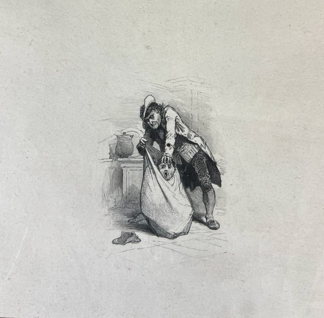 Charles Albert d'Arnoux "Bertall" Engraving Little Claus and Big Claus (1 of 6)