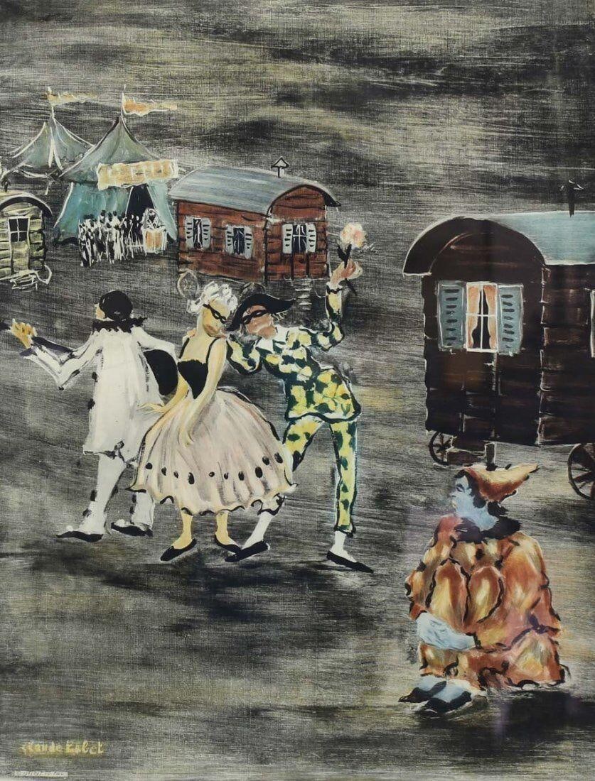 Claude Tabet (1924-1979) Colored Lithograph, Signed (1 of 5)
