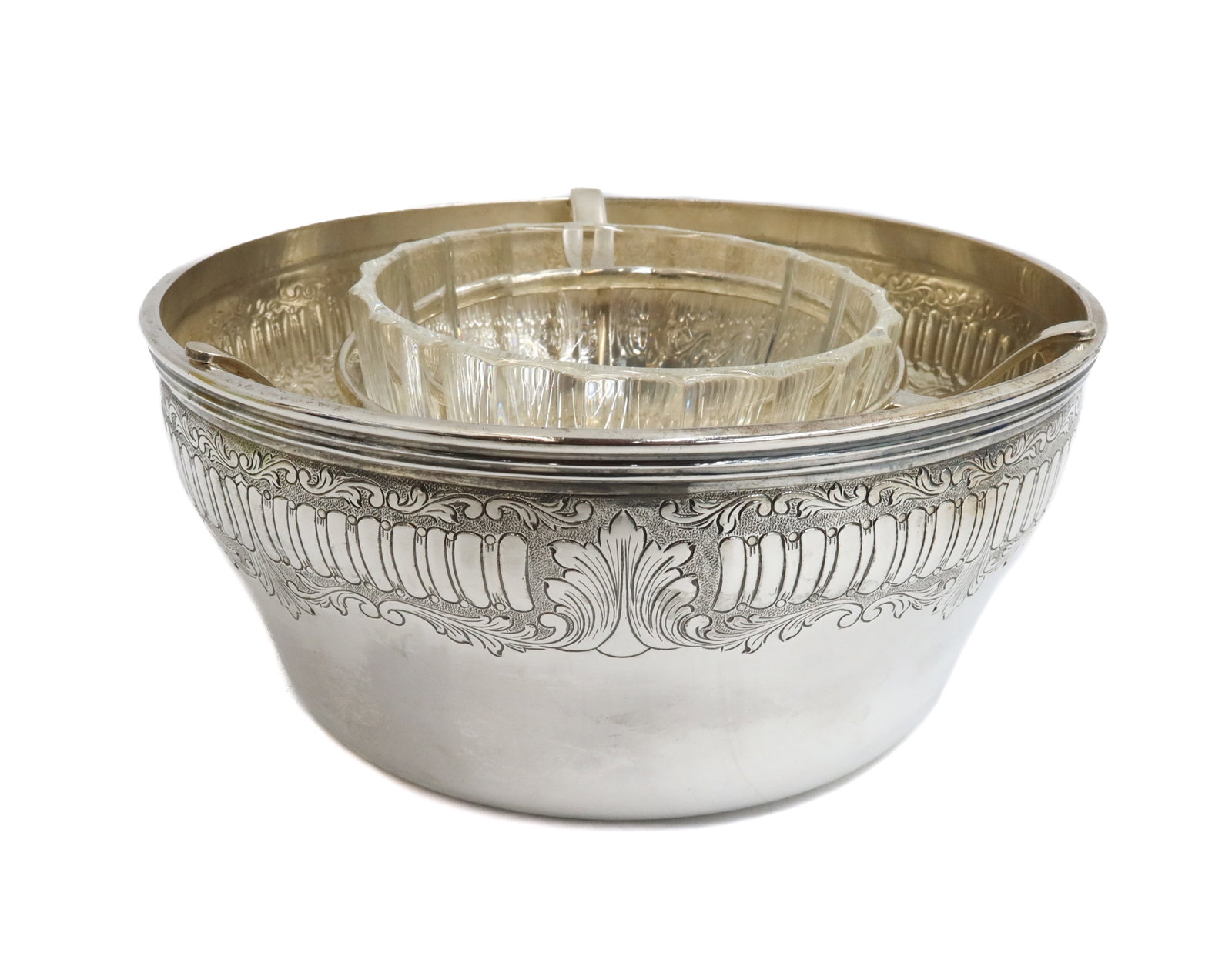 Ilario Pradella Italian 925 Sterling Silver Buccellati Etched Caviar Bowl in Prestigio (Prestige) (1 of 15)