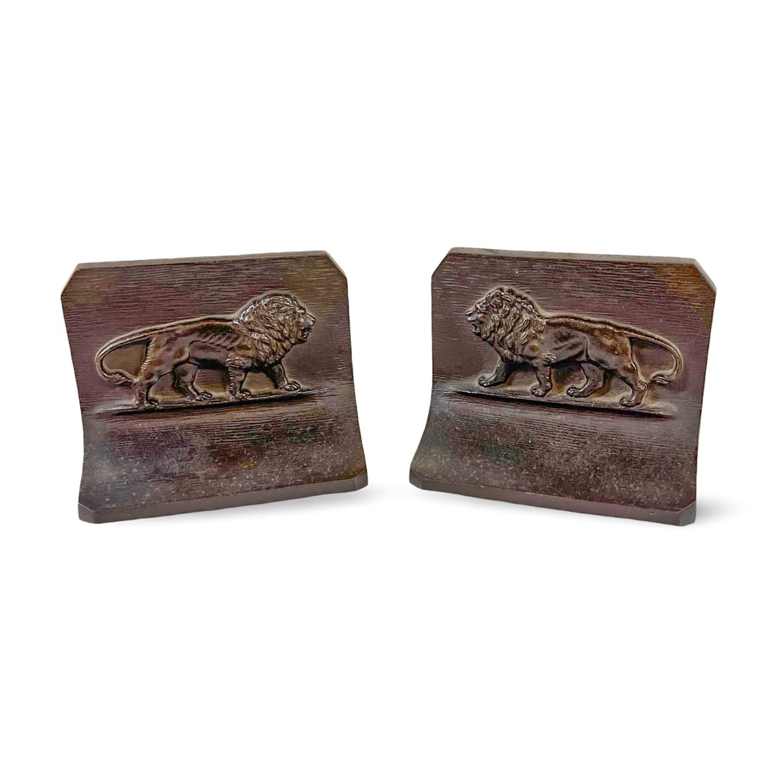 Bradley Hubbard Bronze bookends with Lions c1920 (1 of 10)