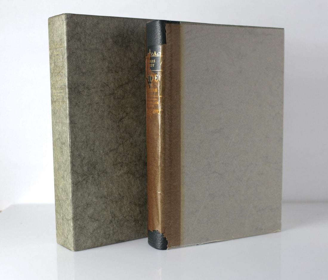 Thomas Hardy, Jude the Obscure, Published New York, Limited Editions Club 1969.: Thomas Hardy, Jude the Obscure, Published New York, Limited Editions Club 1969. Wood engravings by Agnes Miller Parker, signed on colophon page. Ltd Ed of 1404/1500. 427pp. Quarter green morocco leath