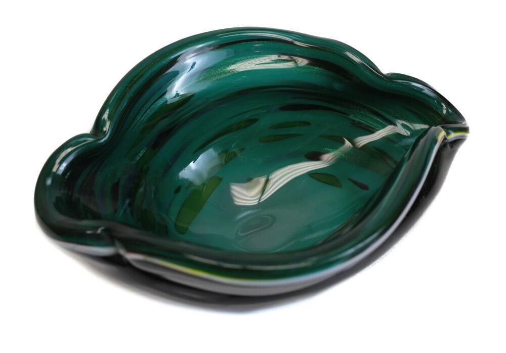 Murano Art Glass Green Shell Formed Centerpiece Bowl, c.1960 (1 of 1)