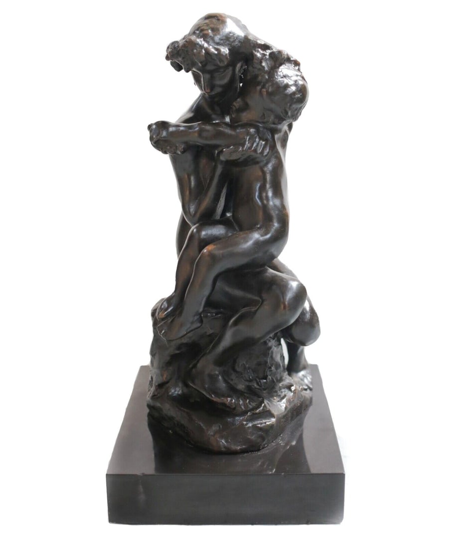 August Rodin Patinated Bronze Sculpture figural group Frere et Soeur: August Rodin (French 1840-1917) a Patinated Bronze Sculpture, figural group 'Frere et Soeur' or 'Brother and Sister', Signed 'A Rodin' and foundry mark 'Georges Rudier Fondeur Paris'. Likely cast c196