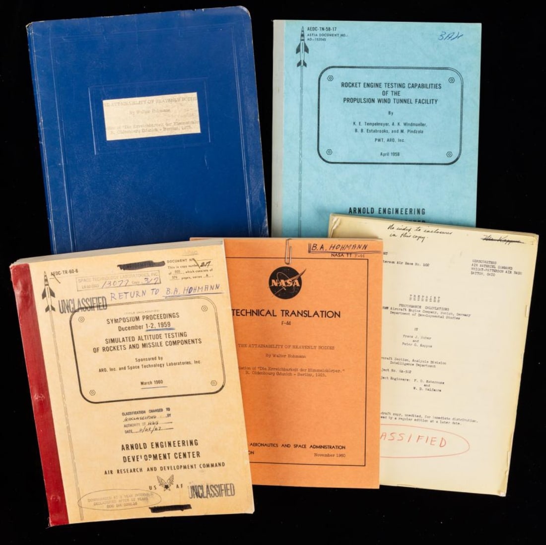 Six Manuals References Bernard Hohmann Personal Collection (1 of 1)