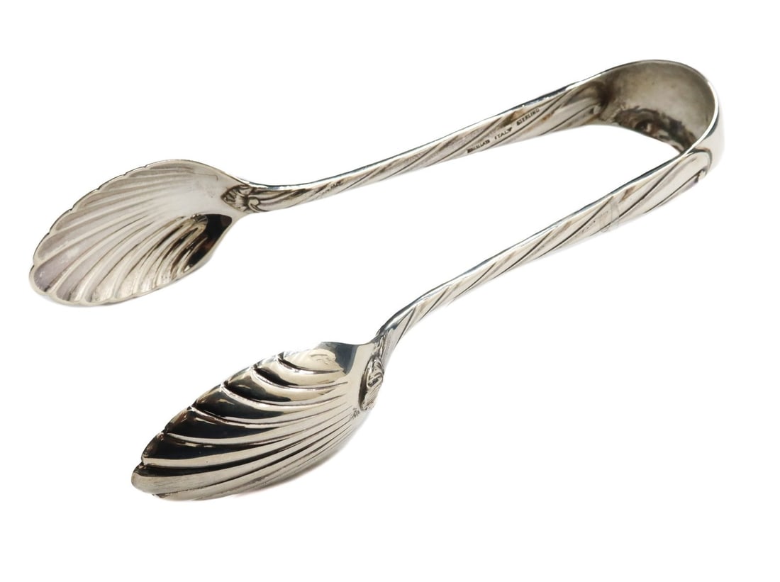 Buccellati Italian Sterling Silver Tongs in Torchon with Box (1 of 11)