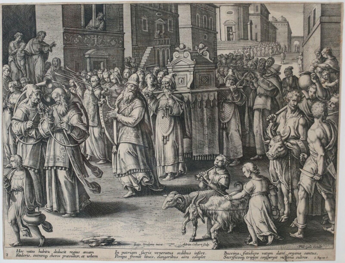 Adriaen Collaert and Theodore Galle Engraving from Encomium Musices 1589 (1 of 6)
