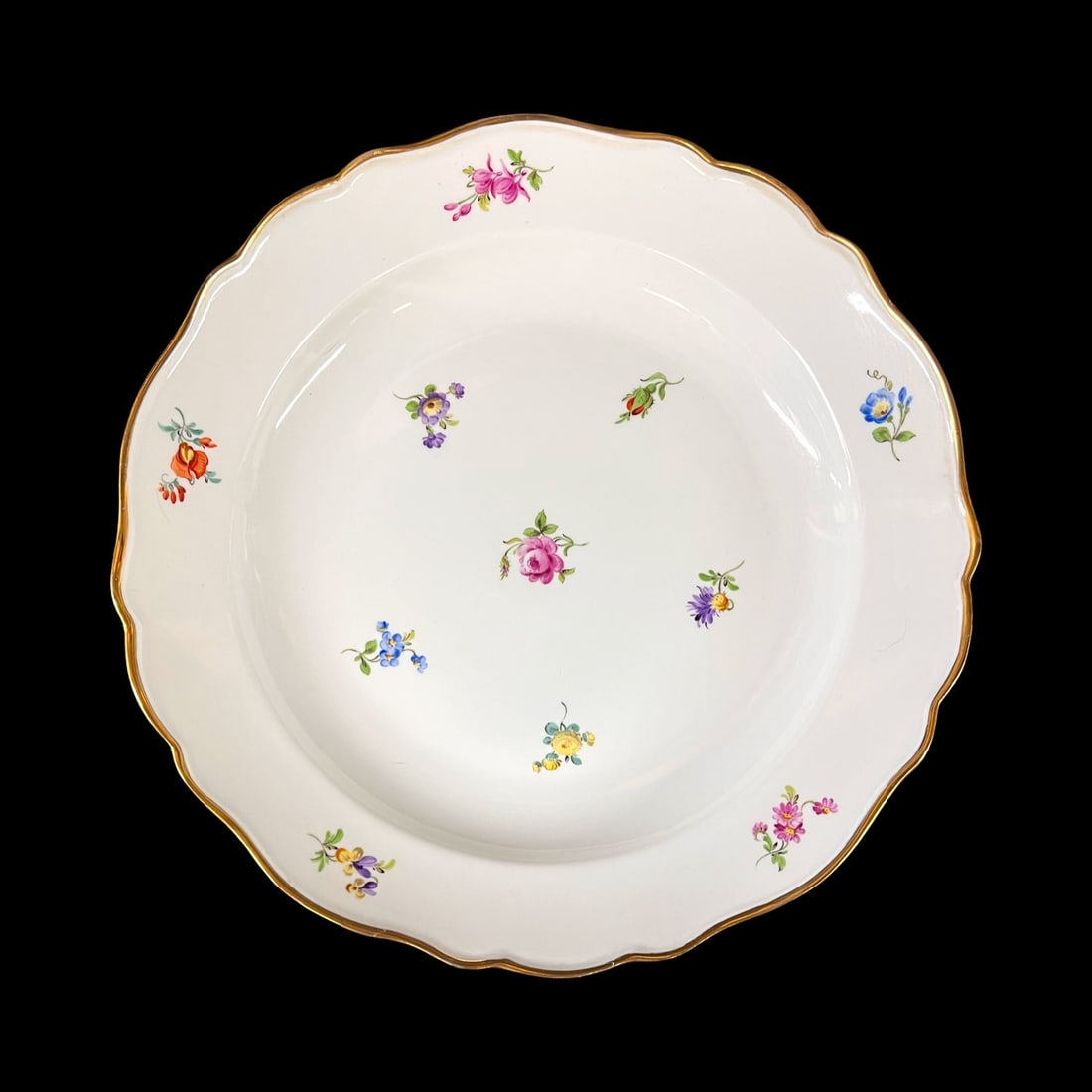 Meissen Scattered Flowers Round Serving Platter 12.5" (1 of 11)