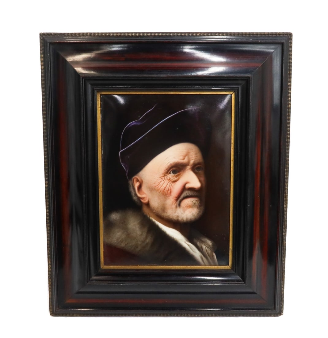 KPM Berlin Hand Painted Porcelain Plaque of an Old Man 19th Century (1 of 10)