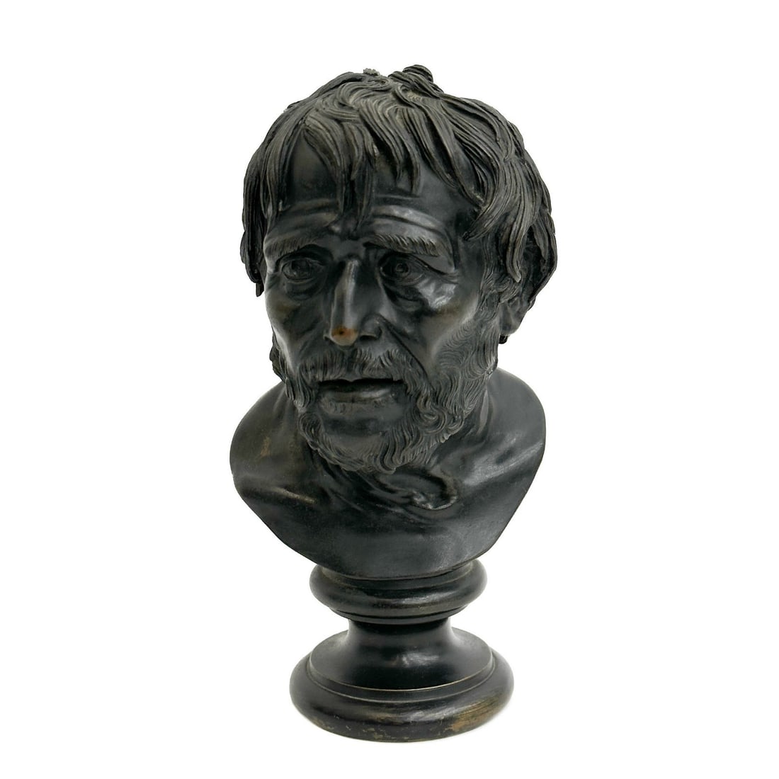 Bronze Sculpture Bust of a Man Pseudo-Seneca Grand Tour circa 1860 (1 of 7)