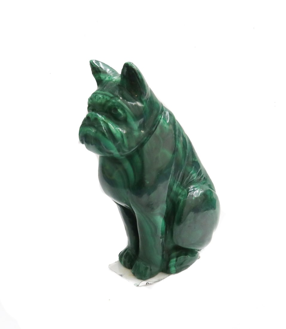 Buccellati Italian Carved Malachite Bulldog Figurine (1 of 11)