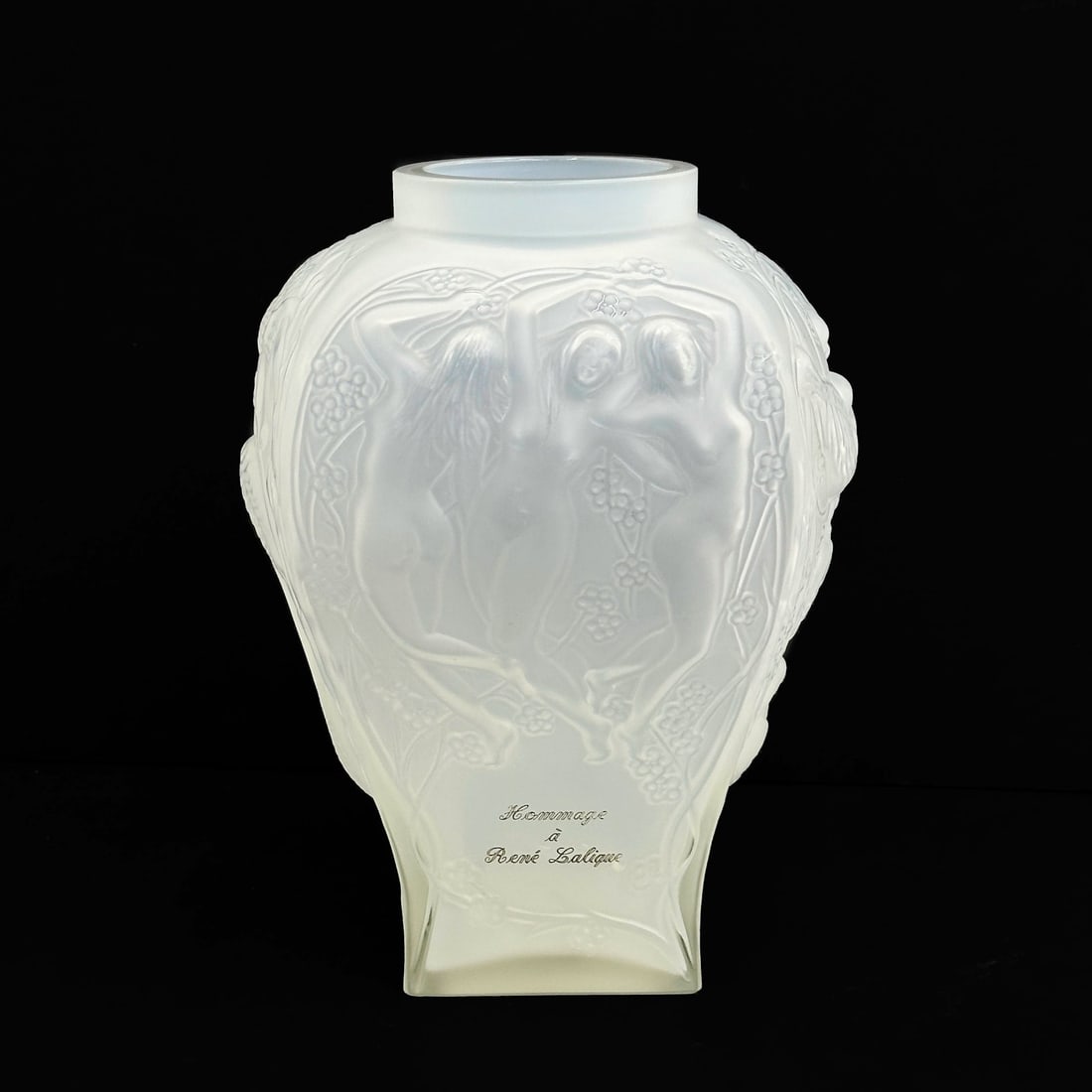 Lalique France Hommage a Rene Lalique Art Glass Vase Signed Ltd Ed/999 (1 of 12)