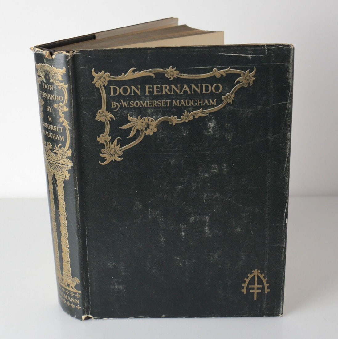 W. Somerset Maugham, Don Fernando, William Heinemann, 1935 1st Ed w/ DJ: W. Somerset Maugham, Don Fernando, Published London: William Heinemann, 1935. First Edition, With dust jacket. Black cloth with gilt title and embellishments. phb1256 Measurements: Approx. 6.25" x 8.2