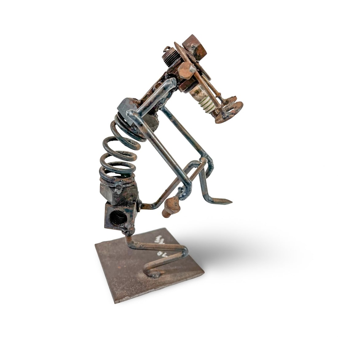Vintage John Duffy Vintage Welded Scrap Metal Art Sculpture Strong Man (1 of 9)