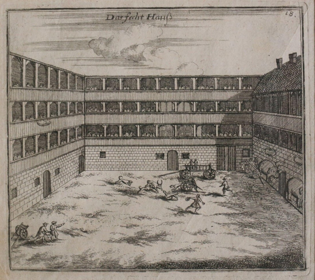 Samuel Mikoviny Hungarian 19th century Architectural Engraving c1720 (1 of 4)