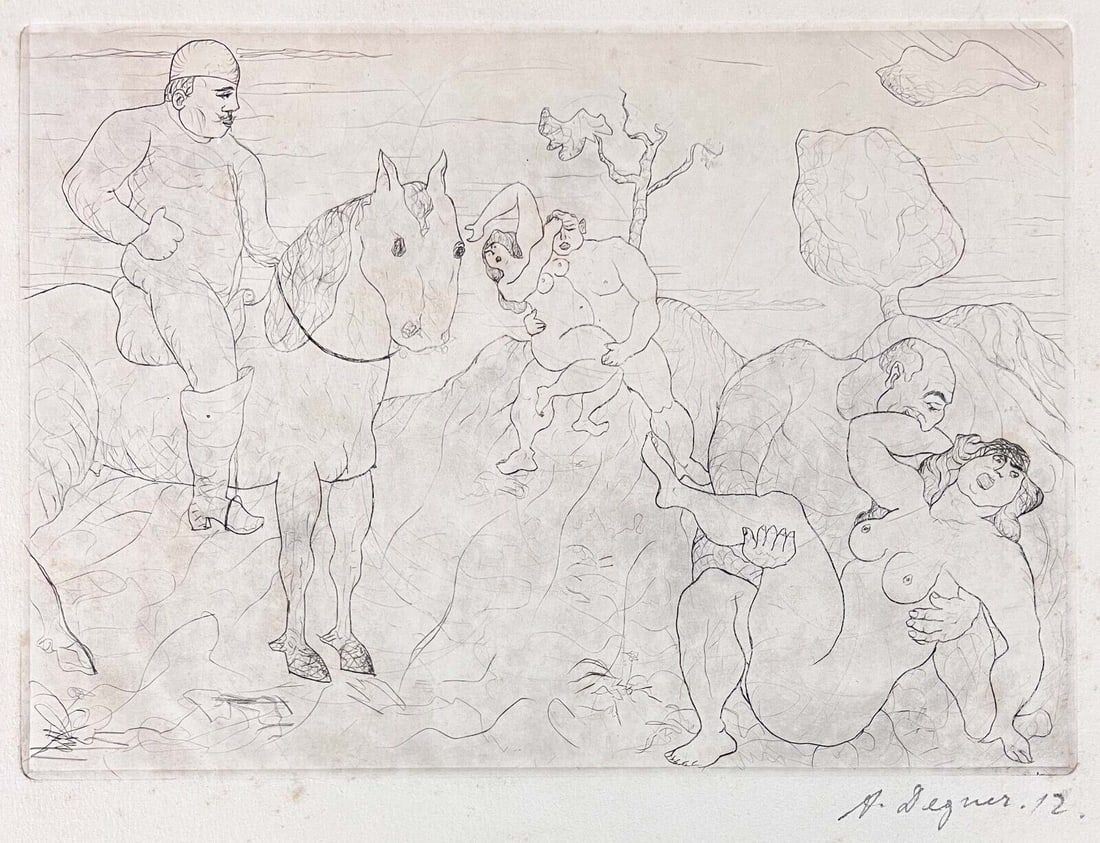 Arthur Artur Degner German 1887 - 1972 Etching (1 of 4)
