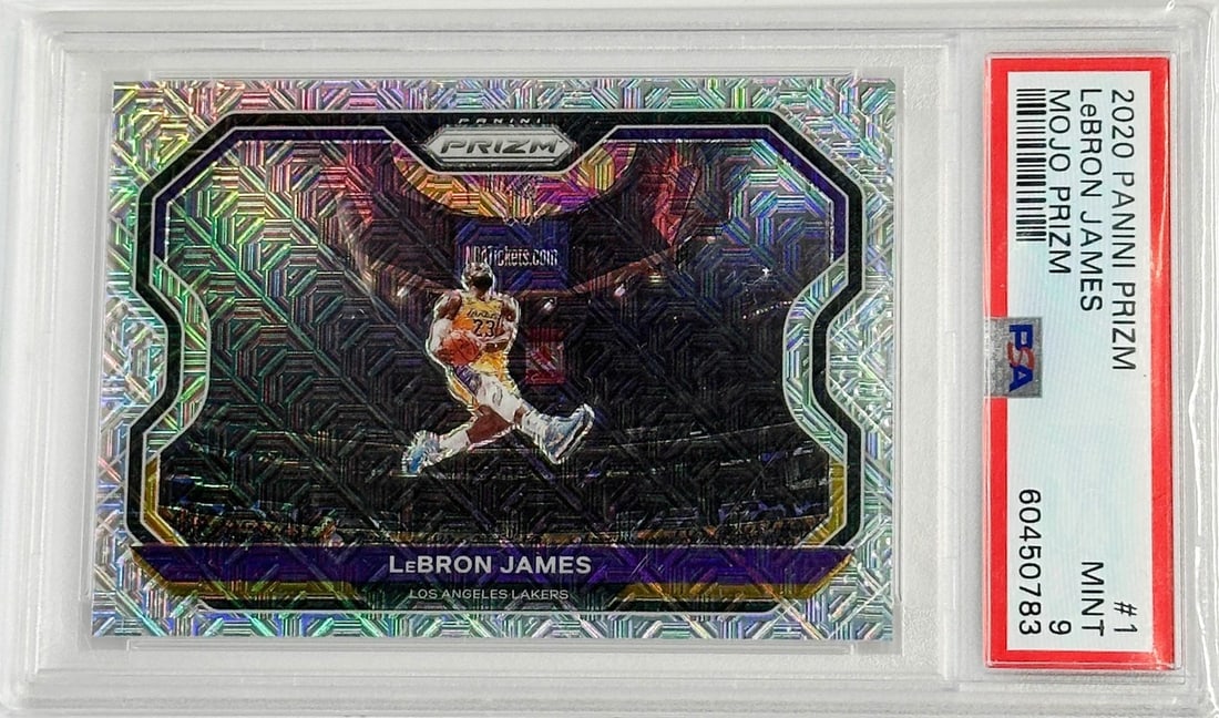 2020 Panini Mojo Prizm #1 LeBron James PSA Mint 9 Kobe Tribute Basketball Card (1 of 7)