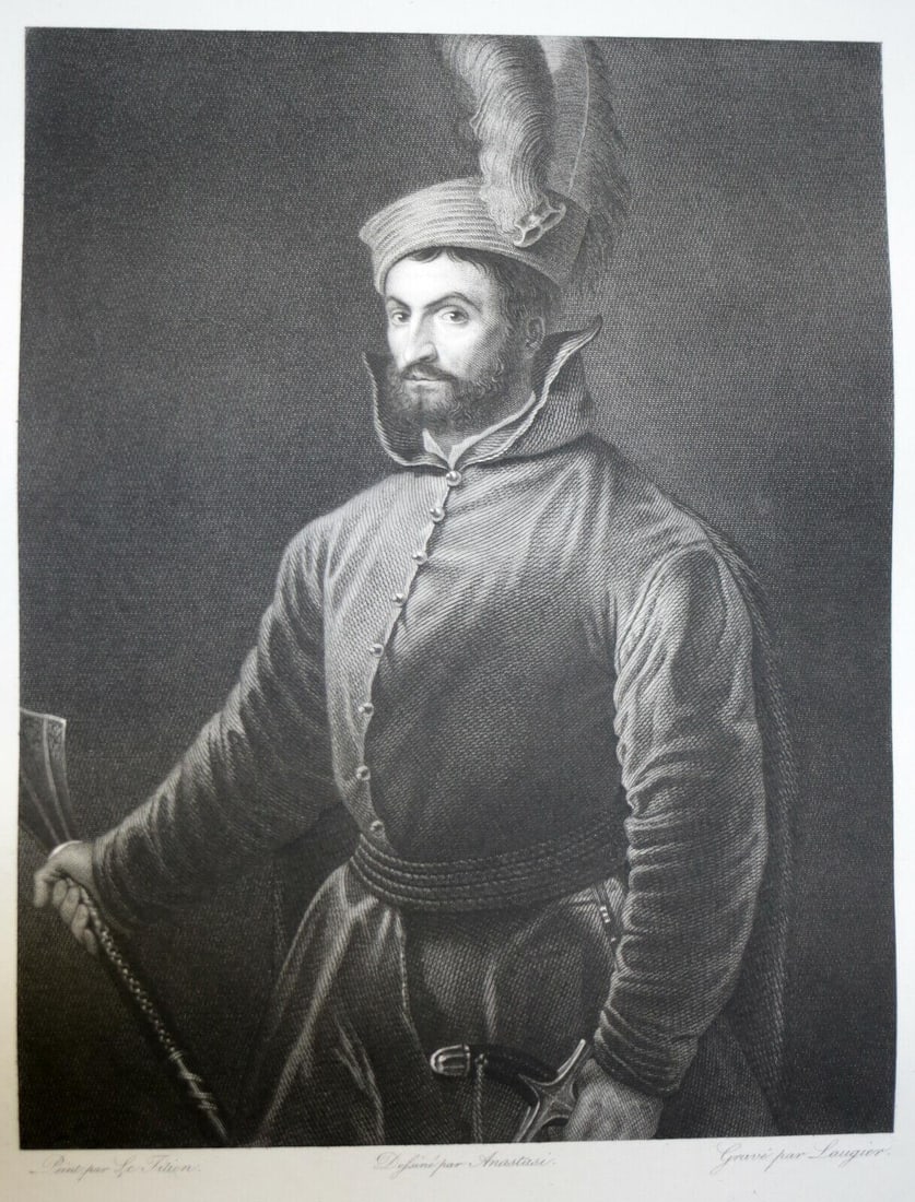 19th Century Engraving Cardinal Ippolito de'Medici Titian Anastasi Laugier (1 of 3)