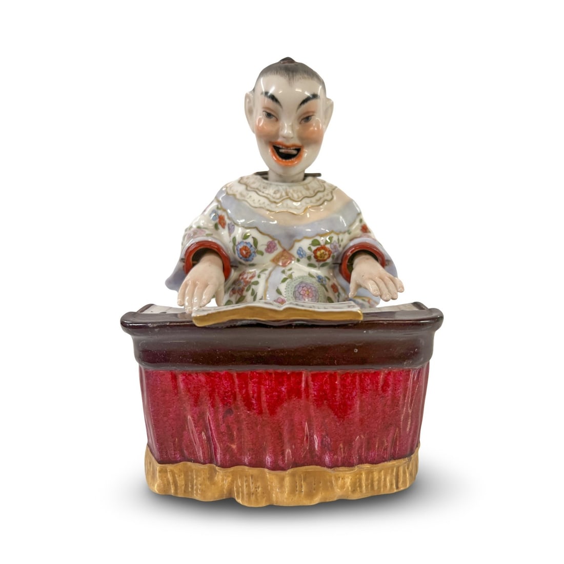 Porcelain Magot Nodding Pagoda Chinese Nodder musician figure (1 of 12)