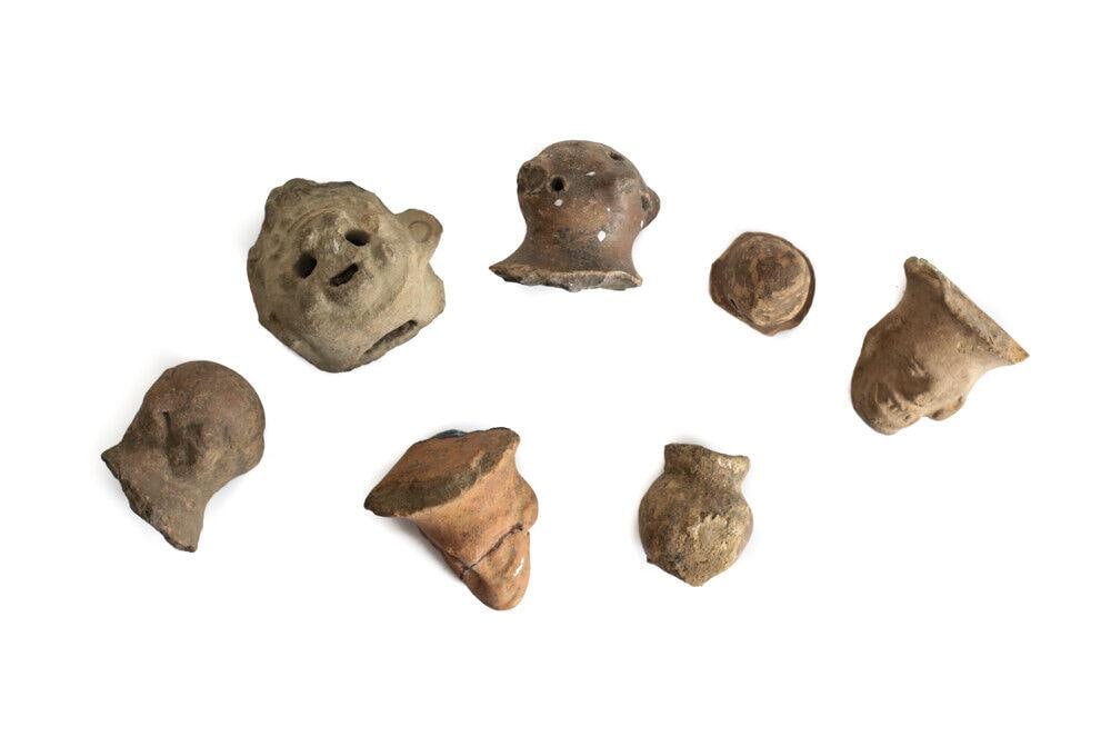 7pc Lot of Pre-Columbian Pottery Fragments Artifacts (1 of 2)