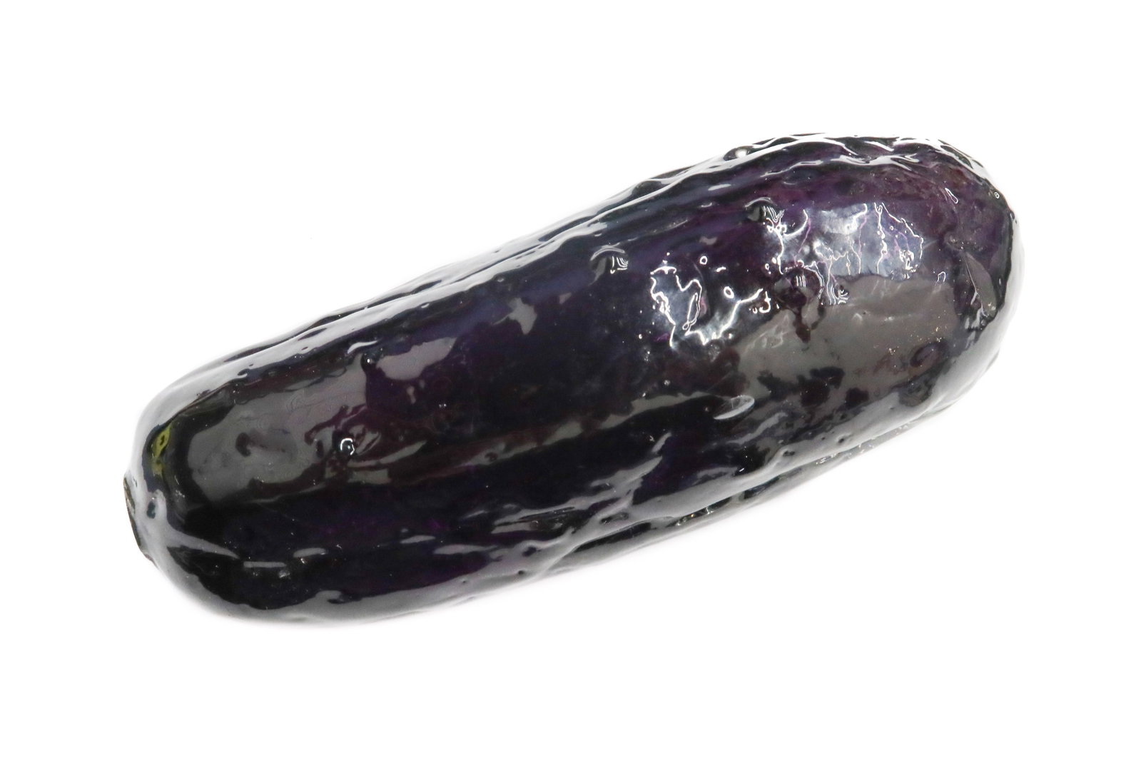 Marvin Lipofsky Dark Amethyst Art Glass Blown Sculpture of a Pickle (1 of 6)