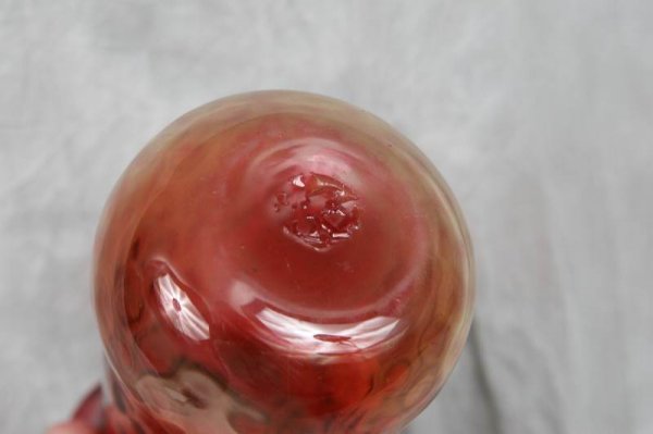 ANTQ NEW ENGLAND RUBY SPOT OPTIC VASE PAIRPOINT F - 6