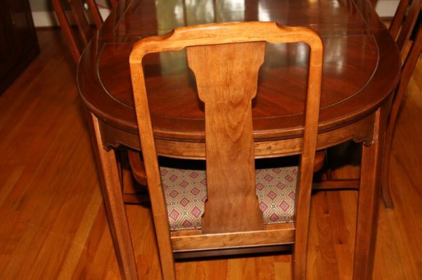 ETHAN ALLEN FORMAL SOLID DINING ROOM TABLE W 8 CH - 3