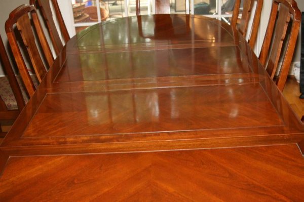 ETHAN ALLEN FORMAL SOLID DINING ROOM TABLE W 8 CH - 8