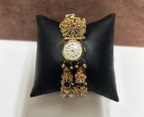 Garden of Geneva  Antique Watch w Double-Strand Multi-Colored Charm Band in 14K Gold