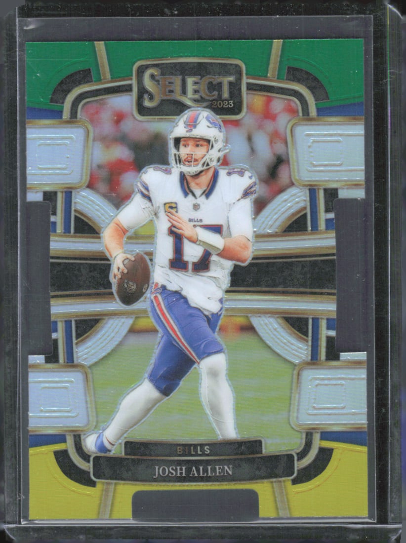 Josh Allen Green/Yellow Prizm Die Cut 2023 Select #13 (1 of 2)