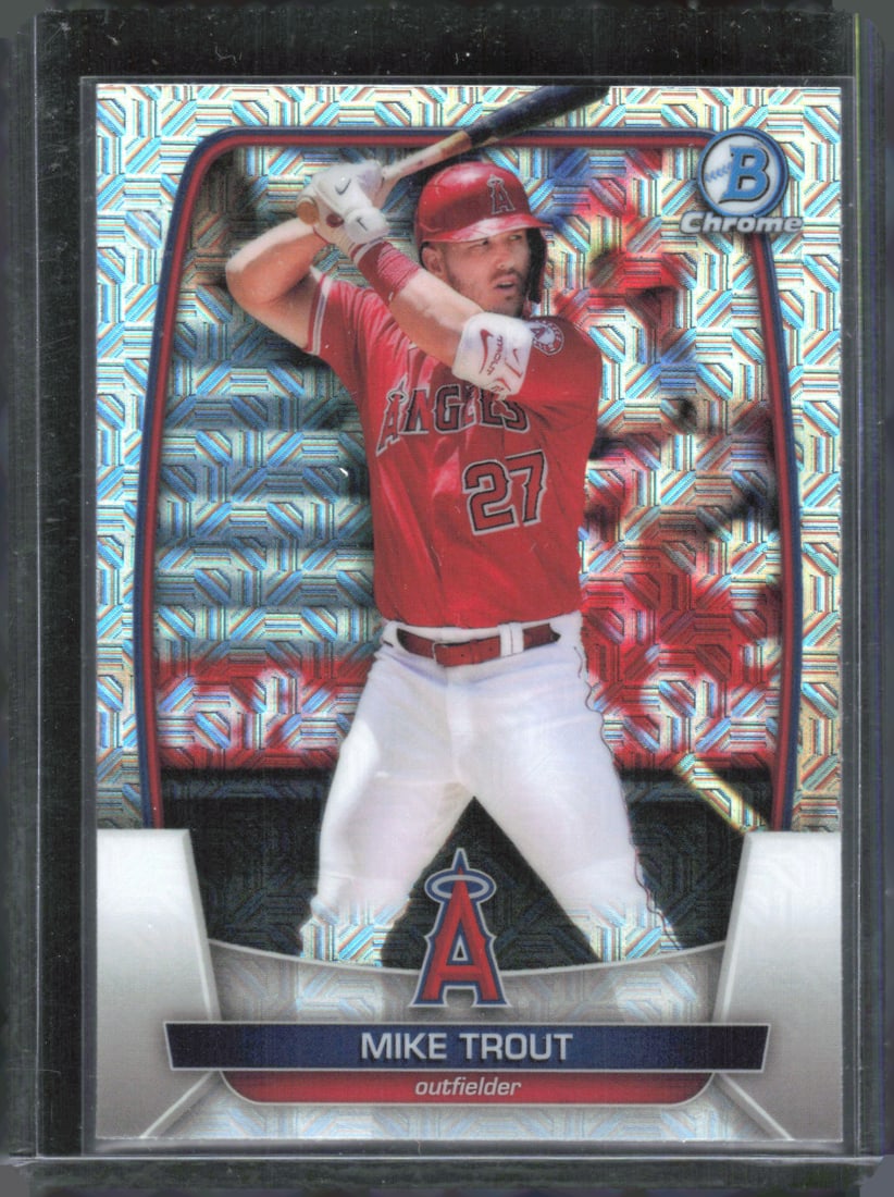 Mike Trout Mega Box Mojo 2023 Bowman Chrome #89: Mike Trout Mega Box Mojo 2023 Bowman Chrome #89