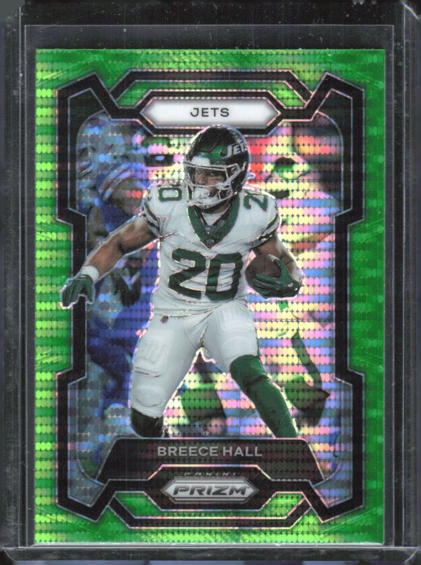 Breece Hall Neon Green Pulsar Prizm 2023 Prizm #232: Breece Hall Neon Green Pulsar Prizm 2023 Prizm #232