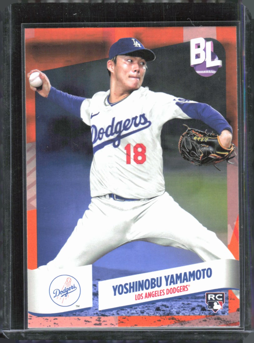 Yoshinobu Yamamoto Electric Orange RC 2024 Topps Big League #183: Yoshinobu Yamamoto Electric Orange RC 2024 Topps Big League #183