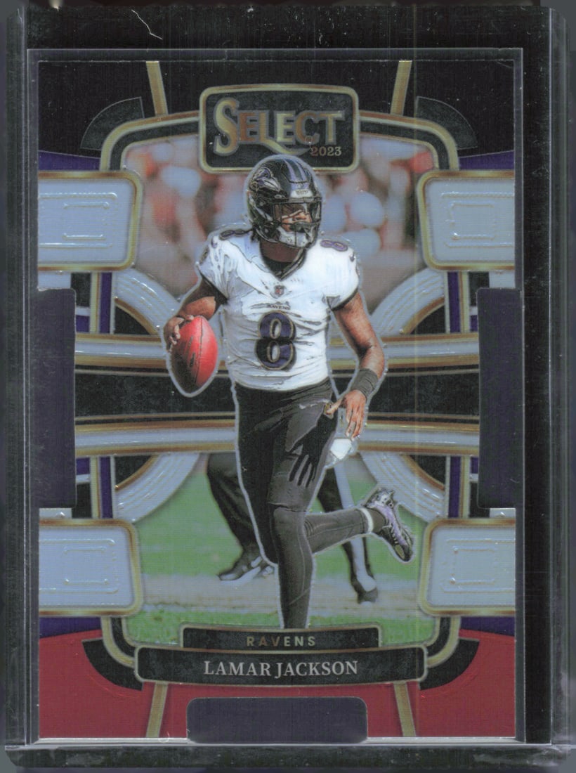 Lamar Jackson Black/Red Die-Cut Prizm 2023-24 Panini Prizm #7 (1 of 2)