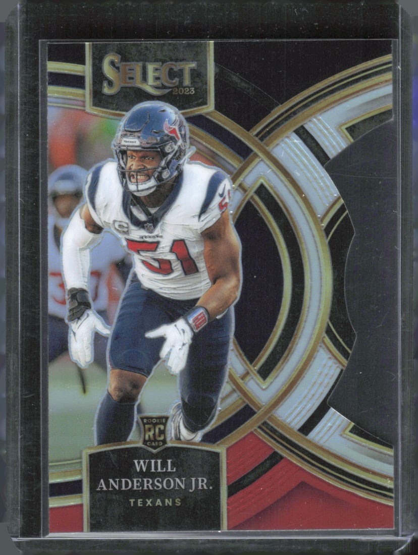 Will Anderson Jr. Black/Red Prizm Die Cut RC 2023 Panini Select #125 (1 of 2)