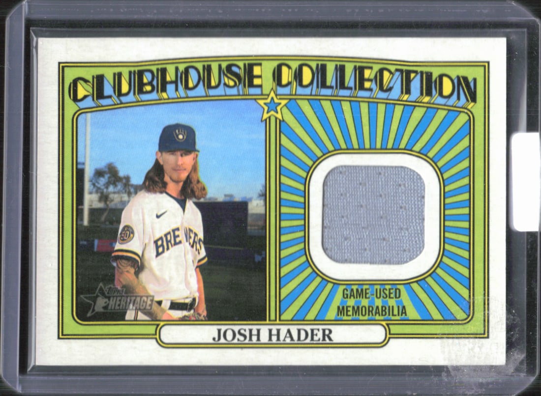 Josh Hader Game-Used Patch 2021 Topps Heritage #CCR-JH (1 of 2)