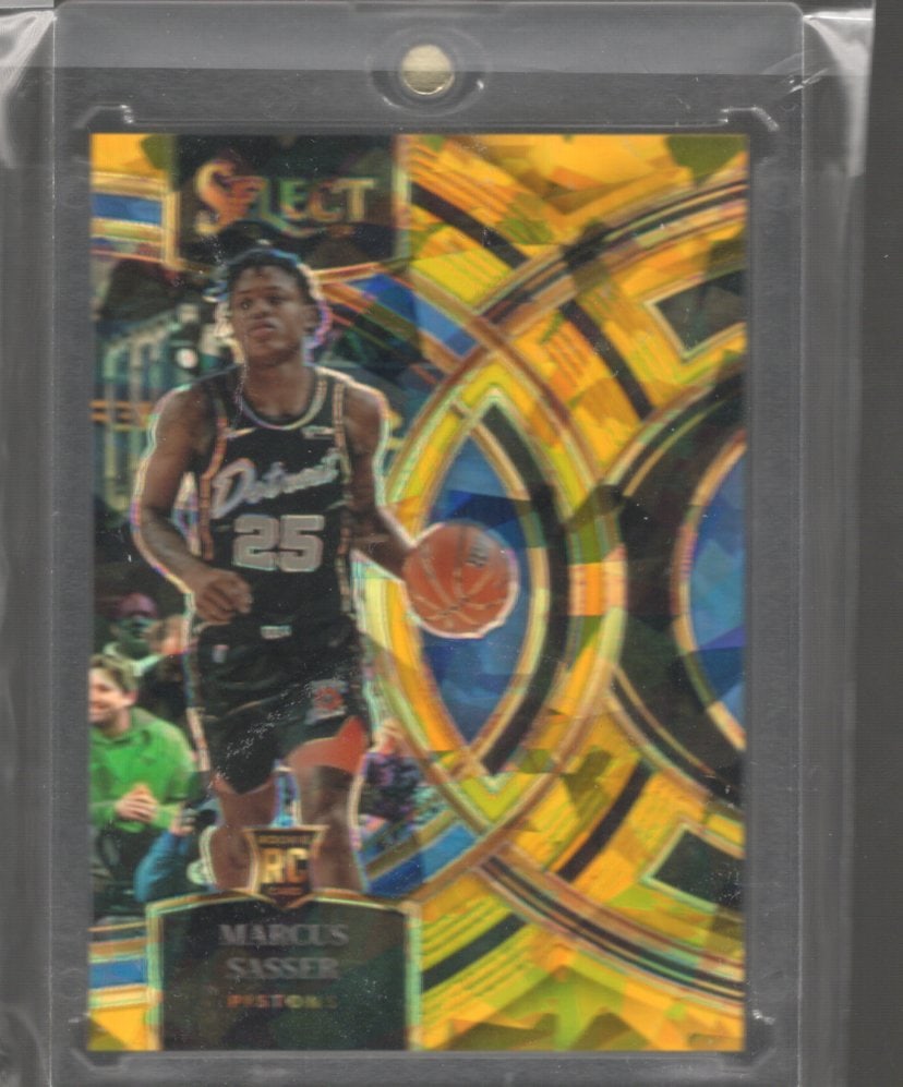 Marcus Sasser Gold Cracked Ice RC /10 2023-24 Panini Select #114 (1 of 2)