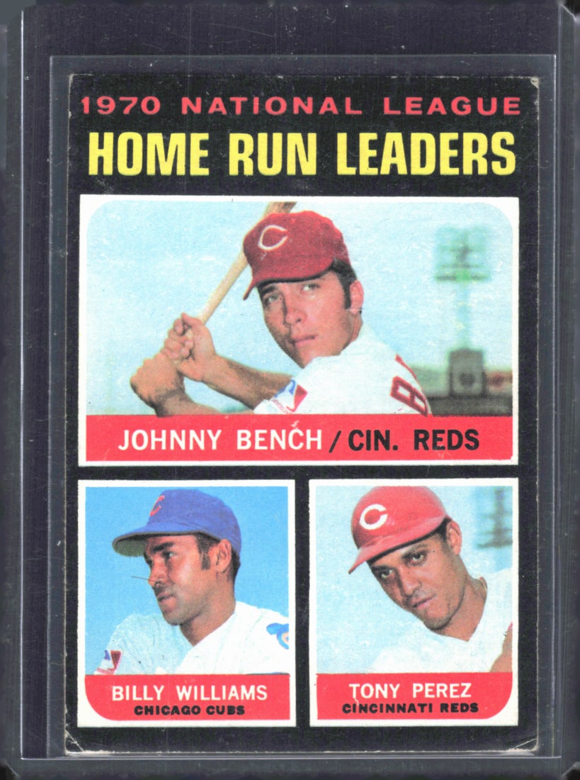 1970 NL HR Leaders Bench, Williams, Perez 1971 Topps #66 (1 of 2)