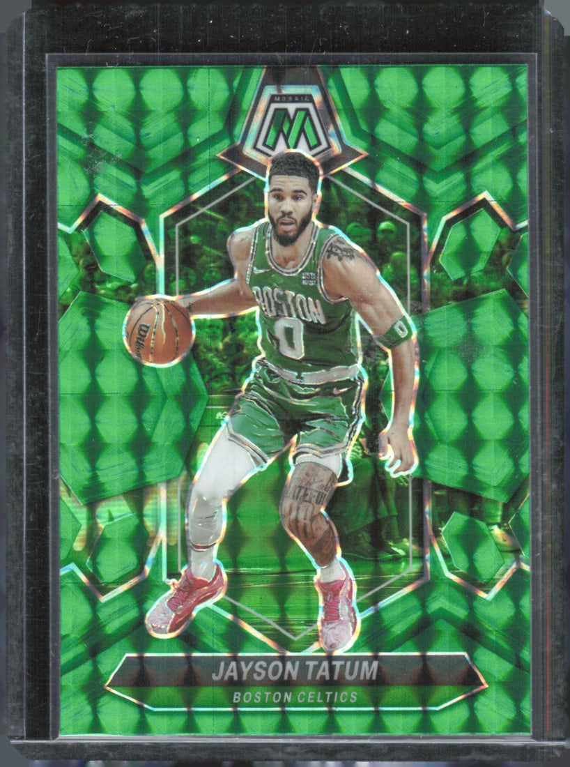 Jayson Tatum Green Mosaic Prizm 2023-24 Panini Mosaic #147 (1 of 2)