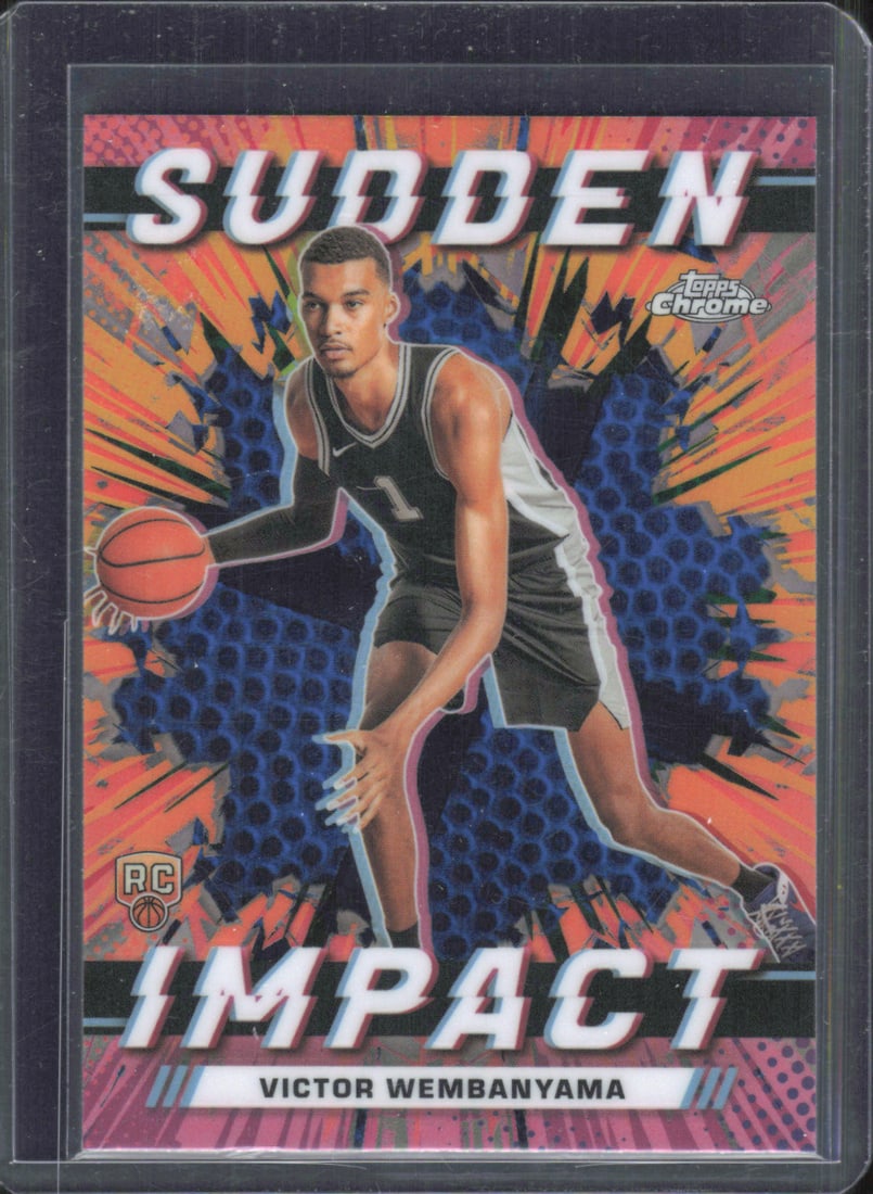 Victor Wembanyama Sudden Impact Blue Basketball Refractor RC 2023-24 Topps Chrome #SI-1 (1 of 2)