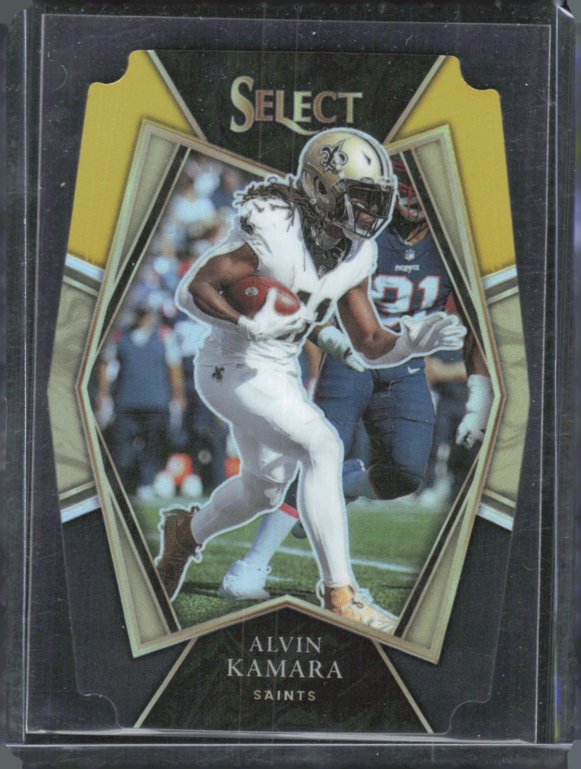 Alvin Kamara Black/Gold Prizm Die Cut 2021 Panini Select #125 (1 of 2)