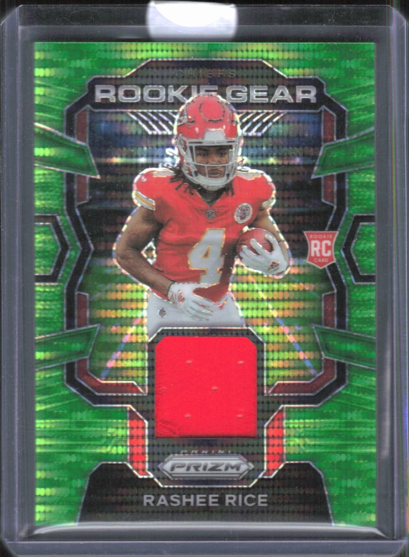 Rashee Rice Rookie Patch Card Neon Green Pulsar 2023-24 Panini Prizm Rookie Gear: Rashee Rice Rookie Patch Card Neon Green Pulsar 2023-24 Panini Prizm Rookie Gear