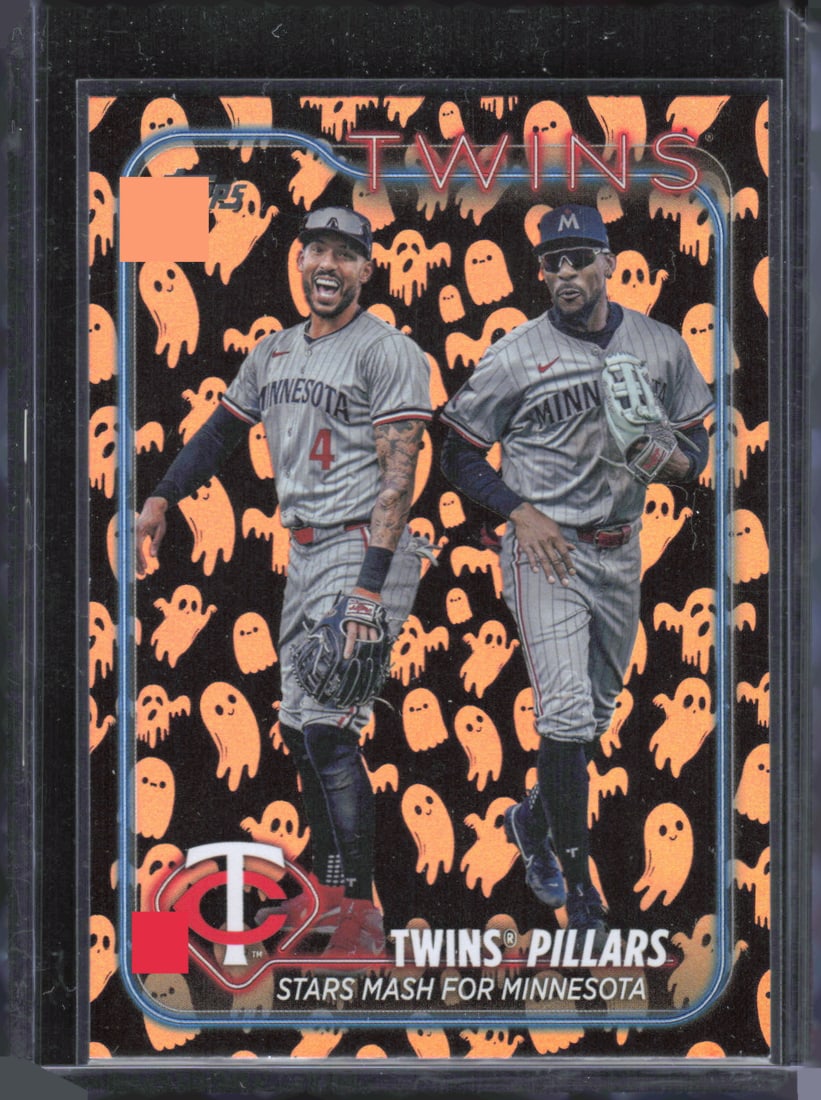 Byron Buxton/Carlos Correa SSP Jack O' Lantern Veteran Combo Insert 2024 Topps Update Series: Byron Buxton/Carlos Correa SSP Jack O' Lantern Veteran Combo Insert 2024 Topps Update Series
