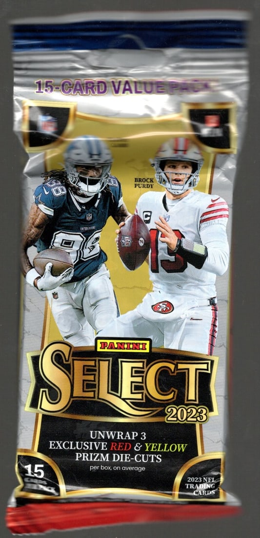 2023-24 Panini Select Football Hanger Value Pack - Red/Yellow Prizms (1 of 1)