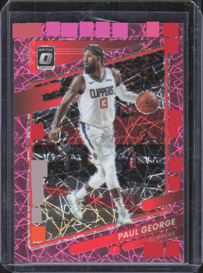 Paul George Pink Velocity Prizm /79 2021-22 Donruss Optic #10 (1 of 2)
