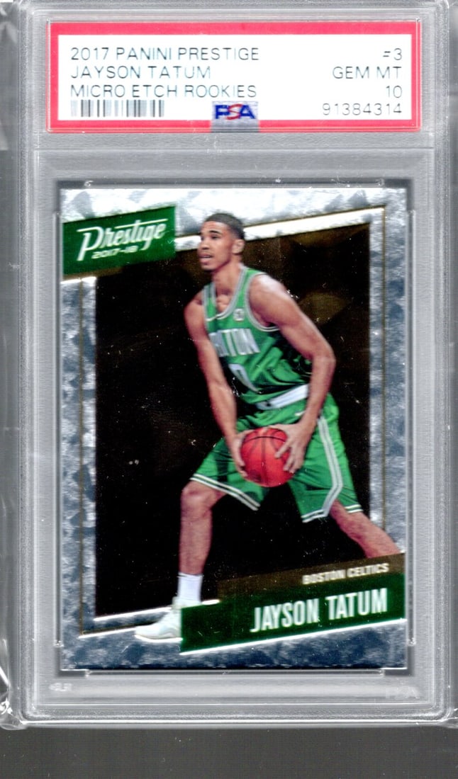 Jayson Tatum Micro Etch RC 2017 Panini Prestige #3 PSA 10 (1 of 2)